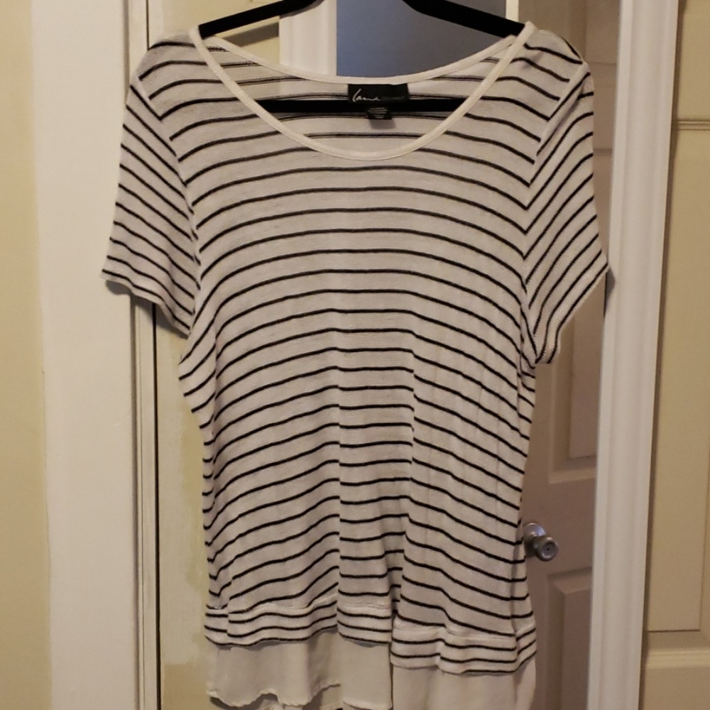 Lane Bryant black and white top